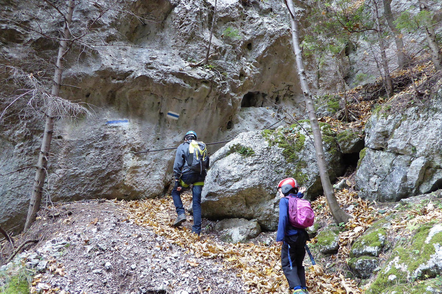 Aufstieg in der großen Klause.