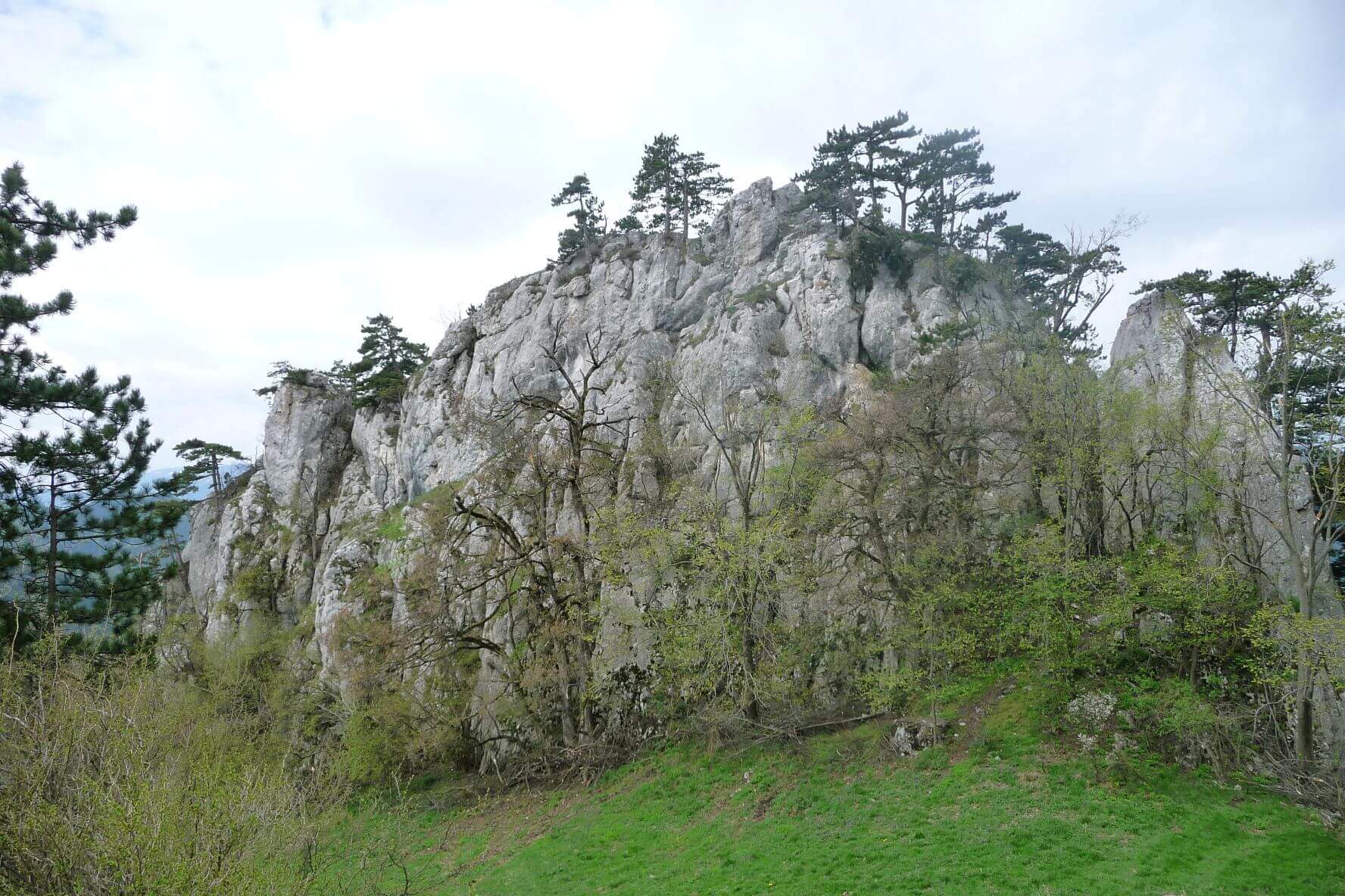 In der Rinne rechts kann man schön auf den Hausstein hoch klettern. Foto: Julian Kleinknecht