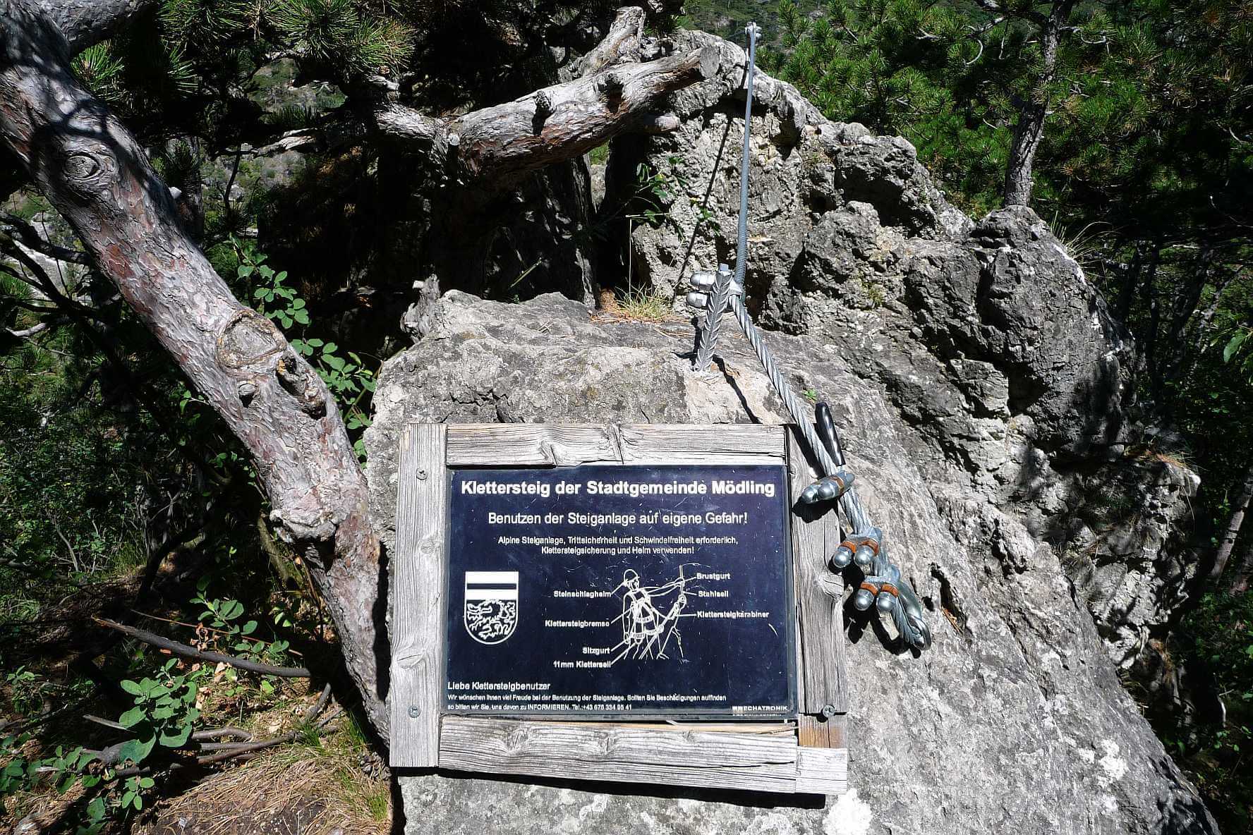 Ausstieg Klettersteig Mödling