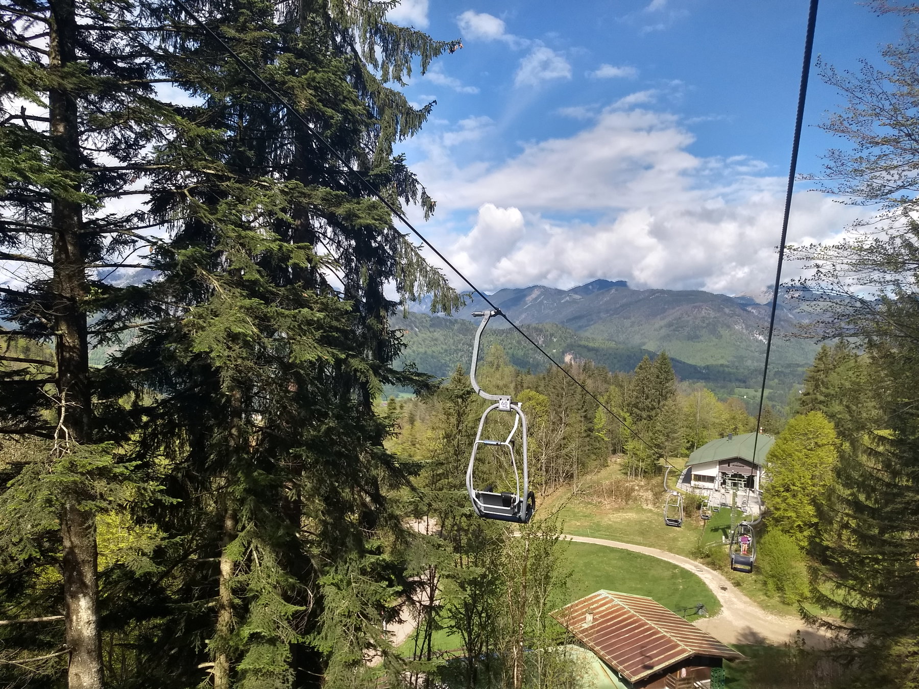 Aus dem Sessellift oberhalb der Mittelstation. Foto: Nikolaus Vogl