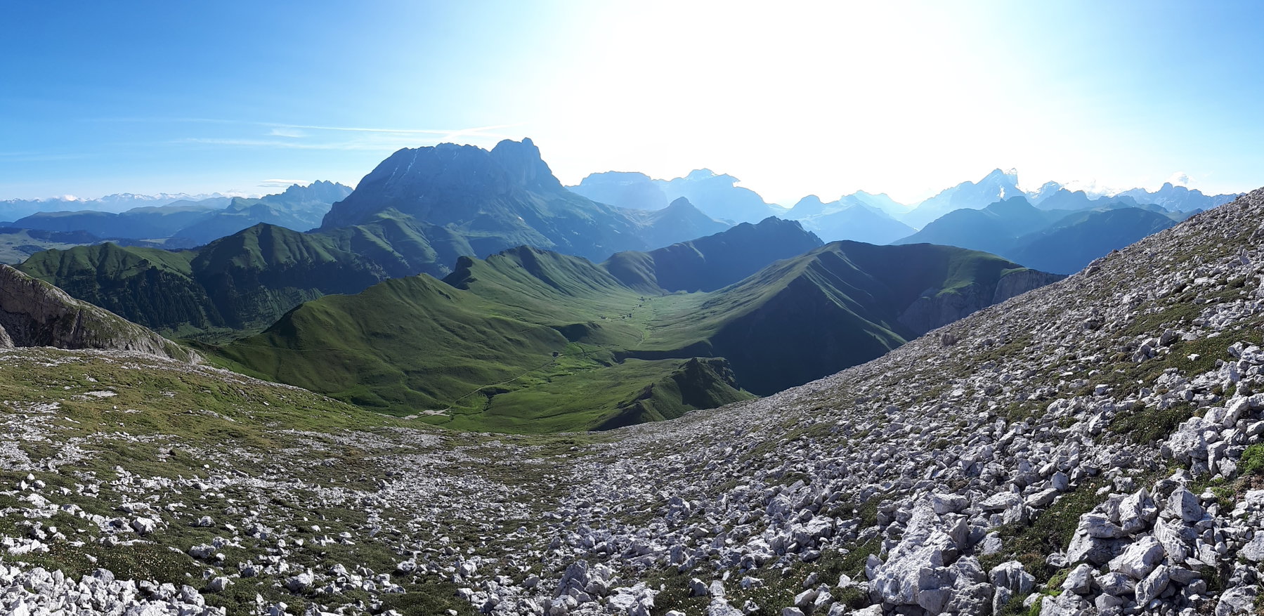 Platt- und Langkofel im Blick. Foto: Konrad Gwiggner