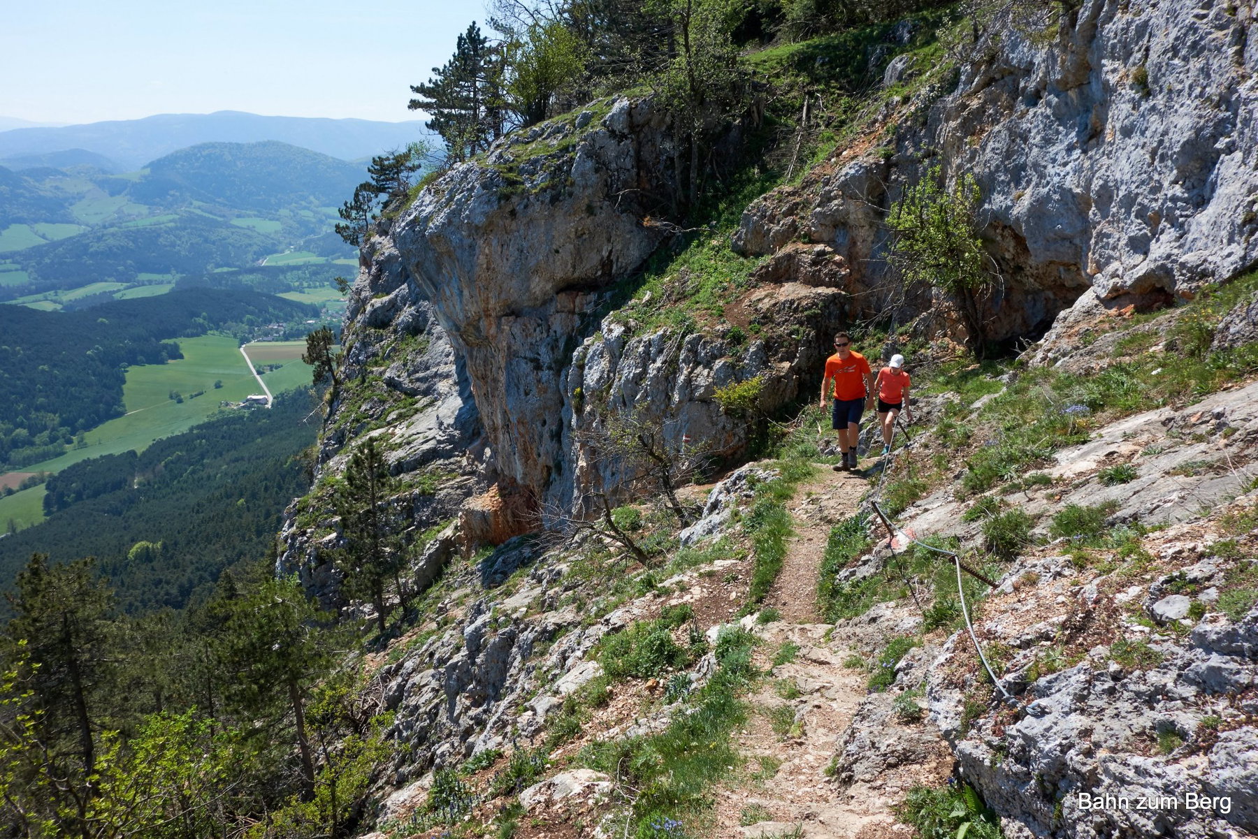 Blick zurück, kurz vor dem Ausstieg zum Hubertushaus.