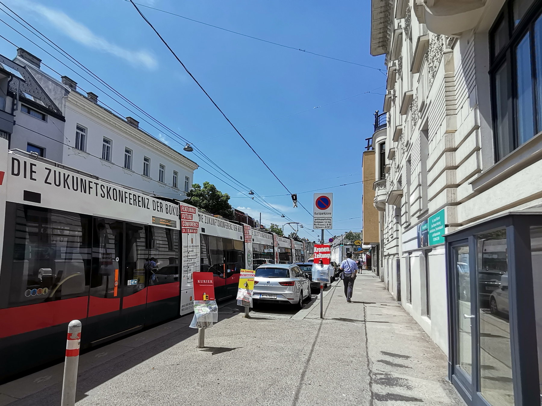Straßenbahn-Haltestelle 49 Rettichgasse - hier geht es los. Foto Veronika Schöll