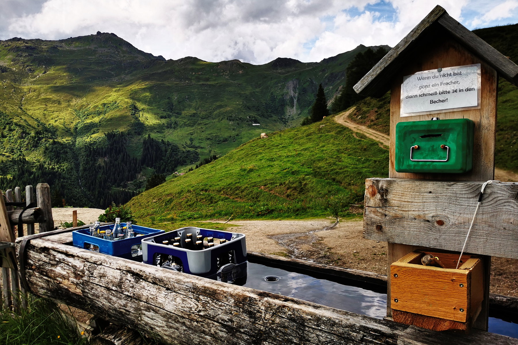 Brunnen bei der Poltnalm. Foto: Tourismusverband Wipptal