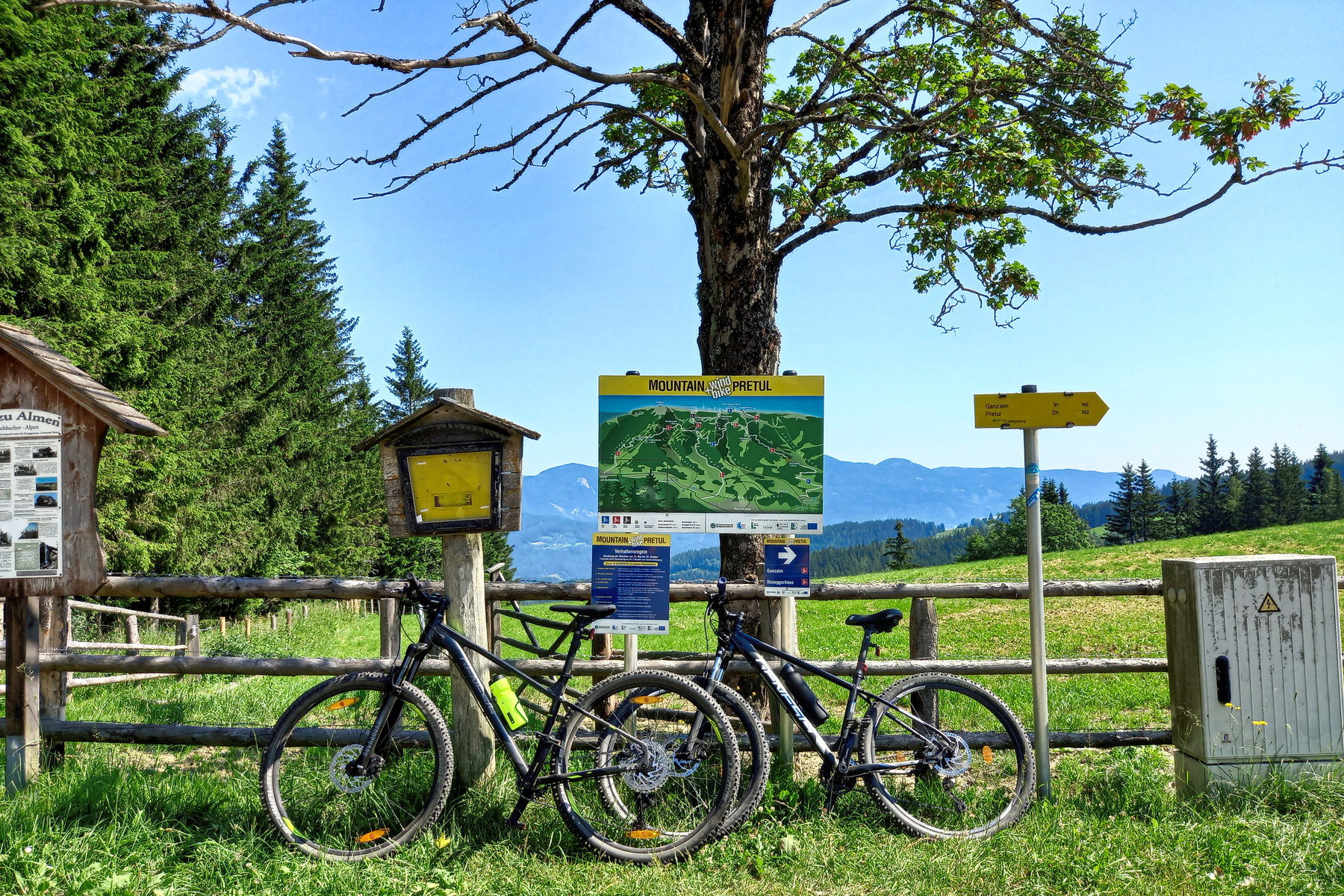 Mit dem Mountainbike auf die Pretul