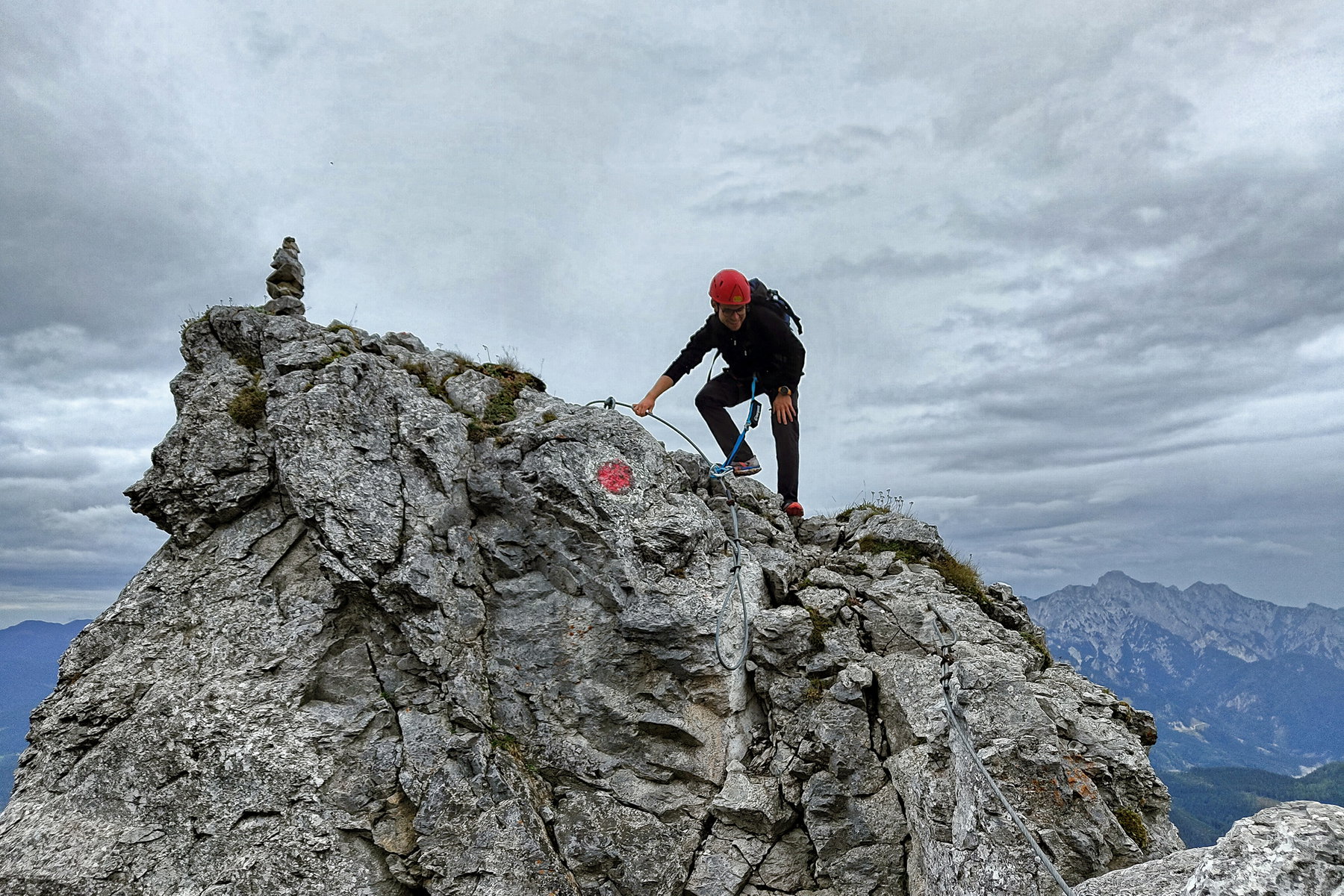 Luftige Klettersteig-Überschreitung am Bosruck