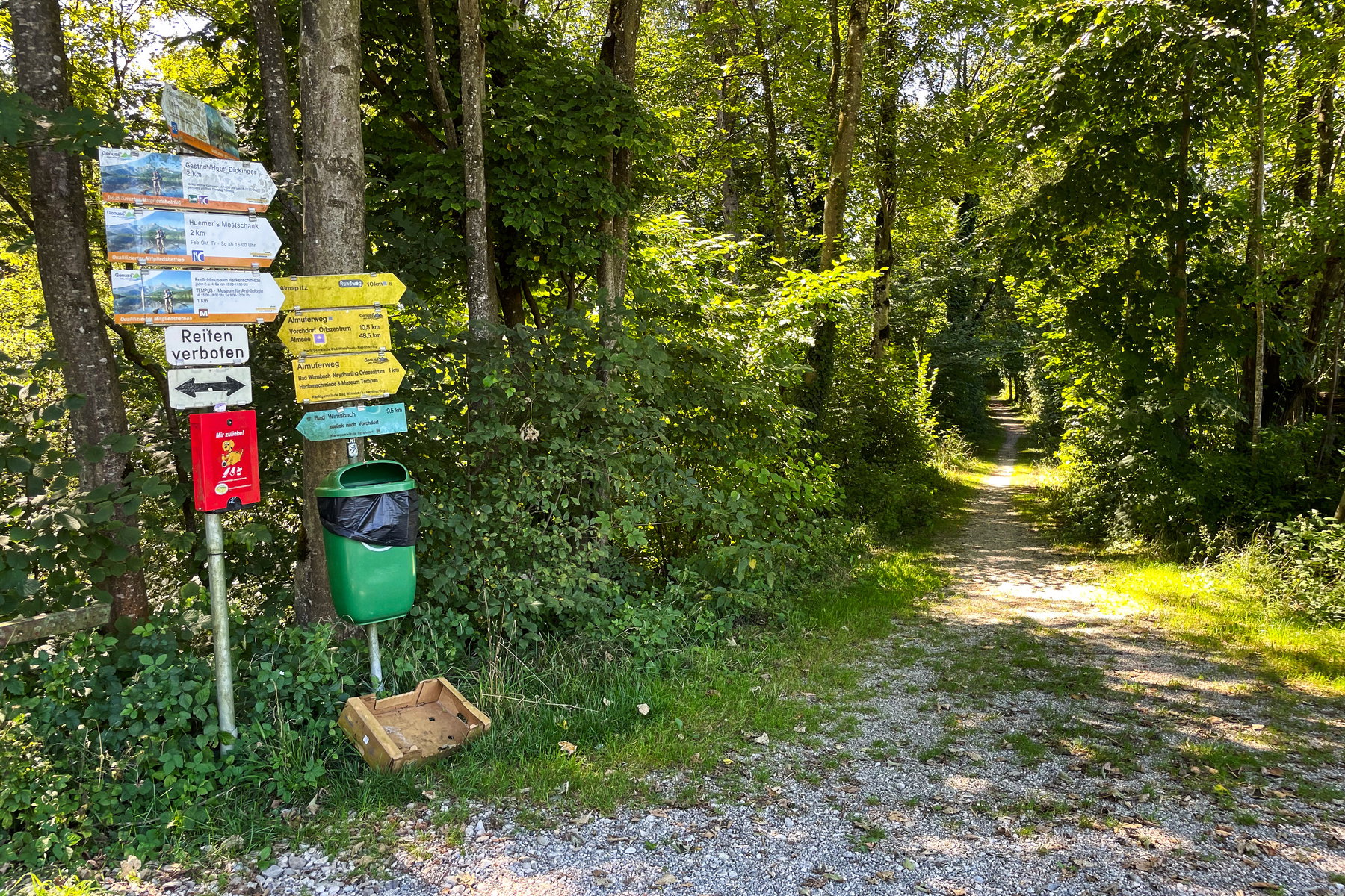 Abzweigung Richtung Bad Wimsbach. Foto: Eva Maria Ginal