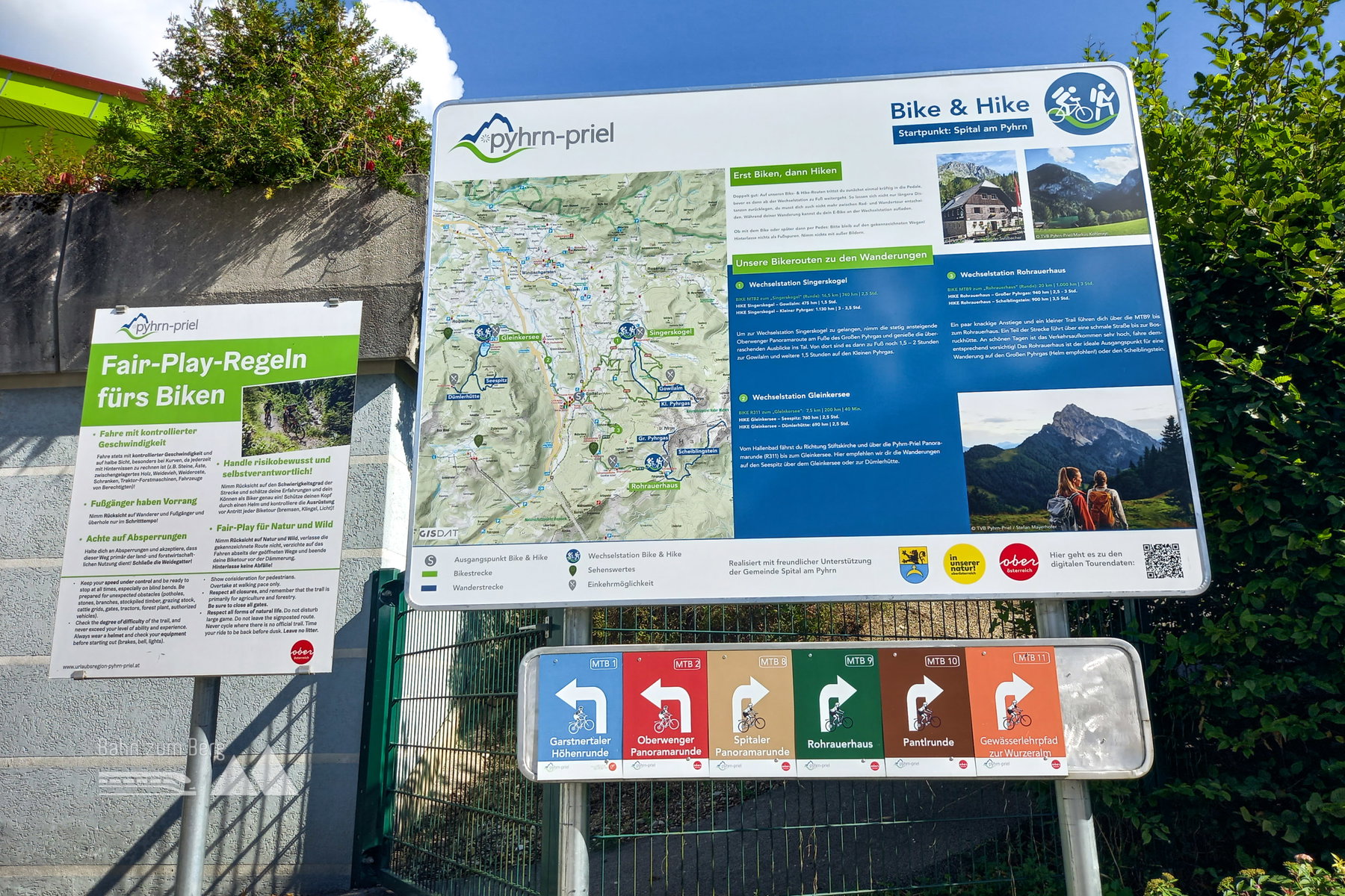 Beim Hallenbad folge ich der MTB-Route zum Rohrauerhaus. Foto: Martina Friesenbichler