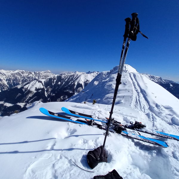 Skitour auf das Rössel – den Reichstein immer im Blick