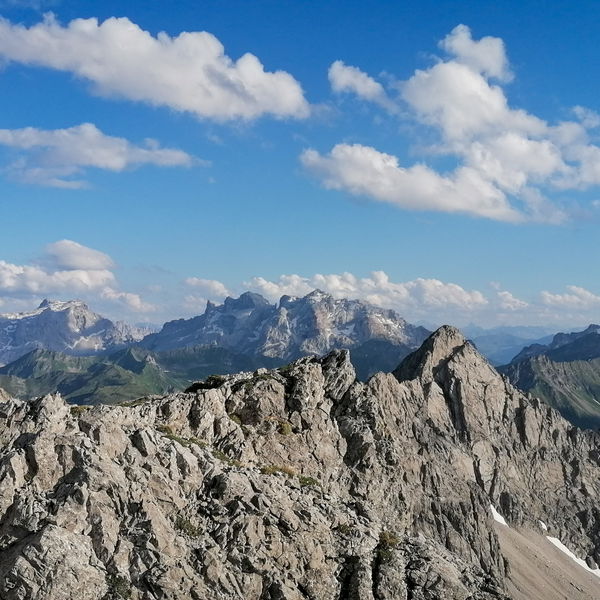 3 Gipfel im Sarotlatal: Gottvater, Großer und Kleiner Valkastiel