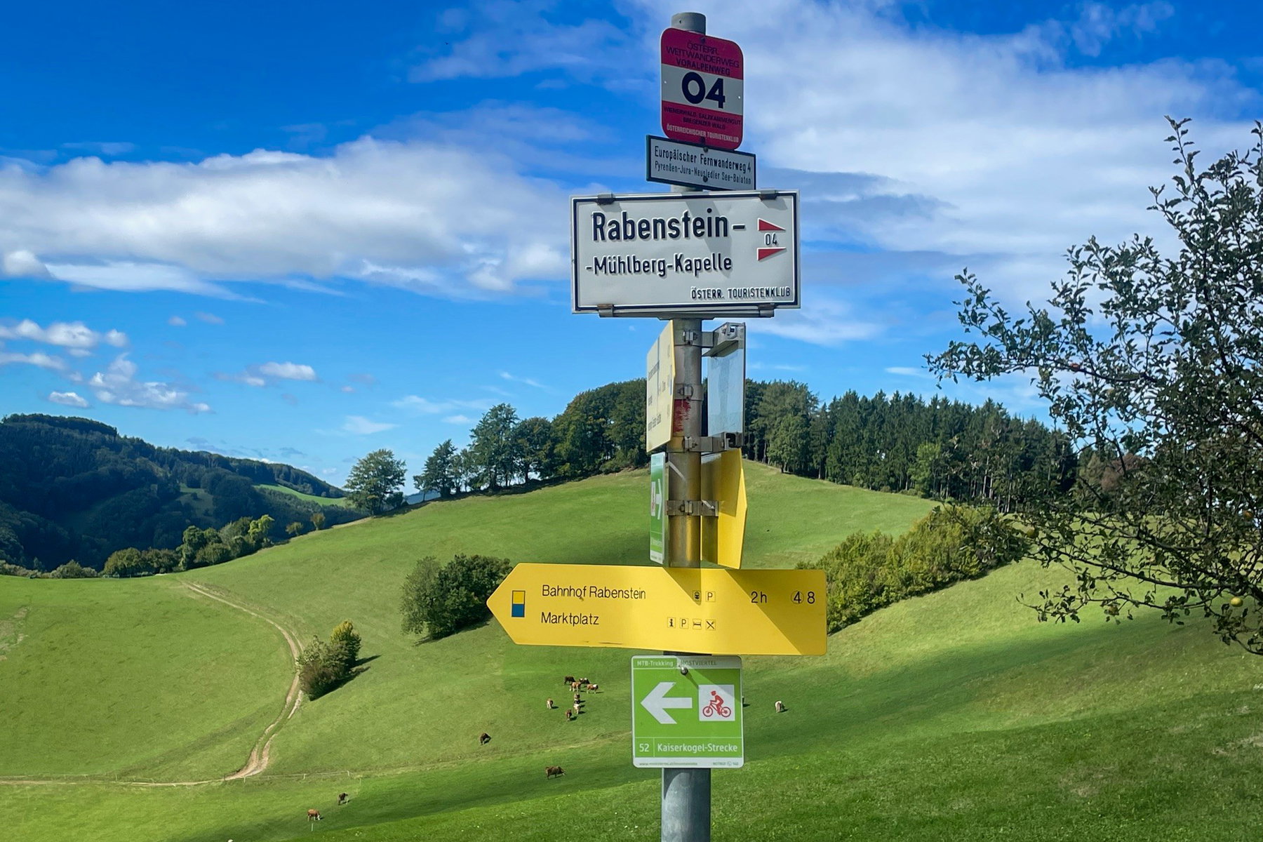 Abzweigung Rabenstein. Foto: Ursula Truebswasser