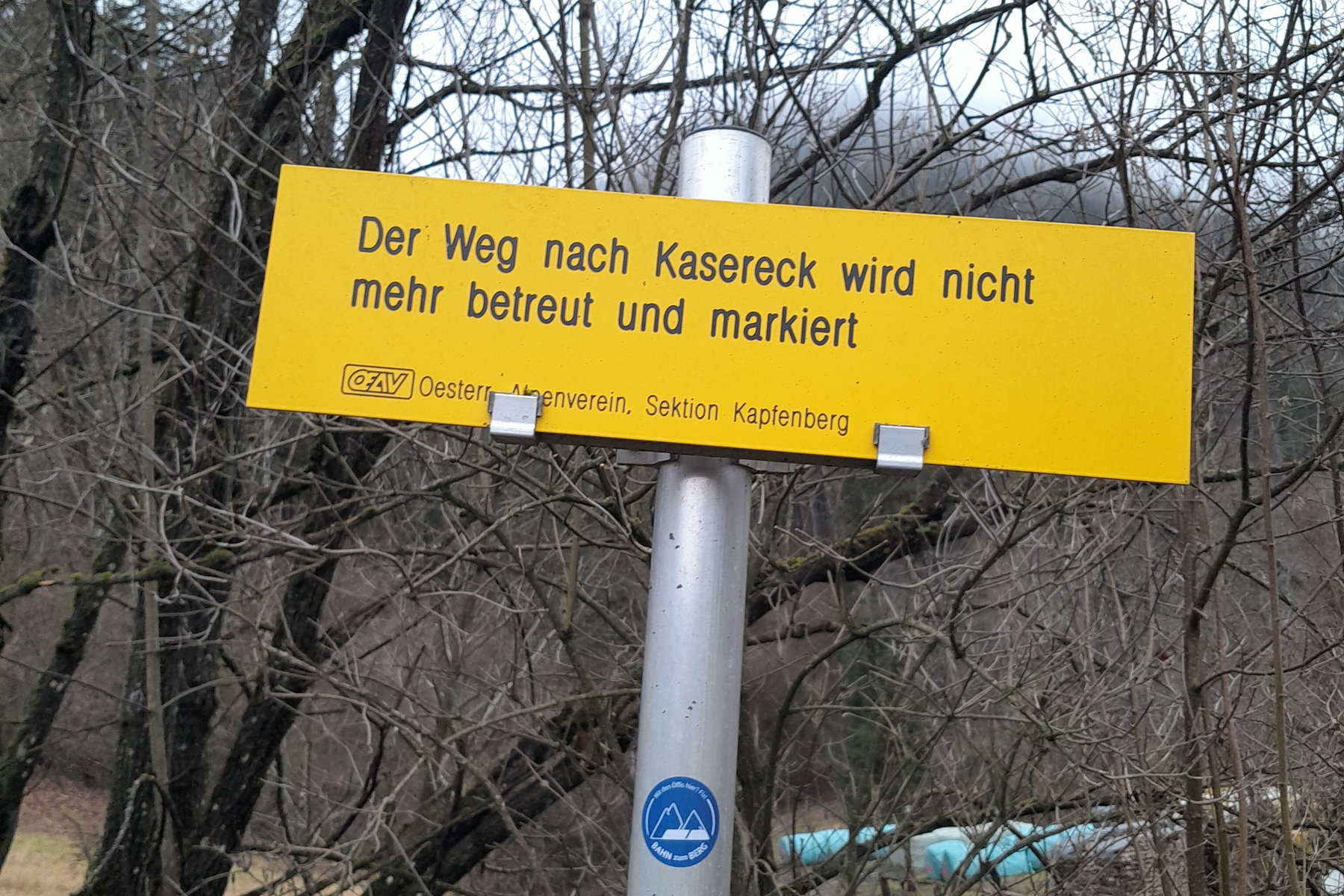 Hinweisschild. Foto: Martin Winter