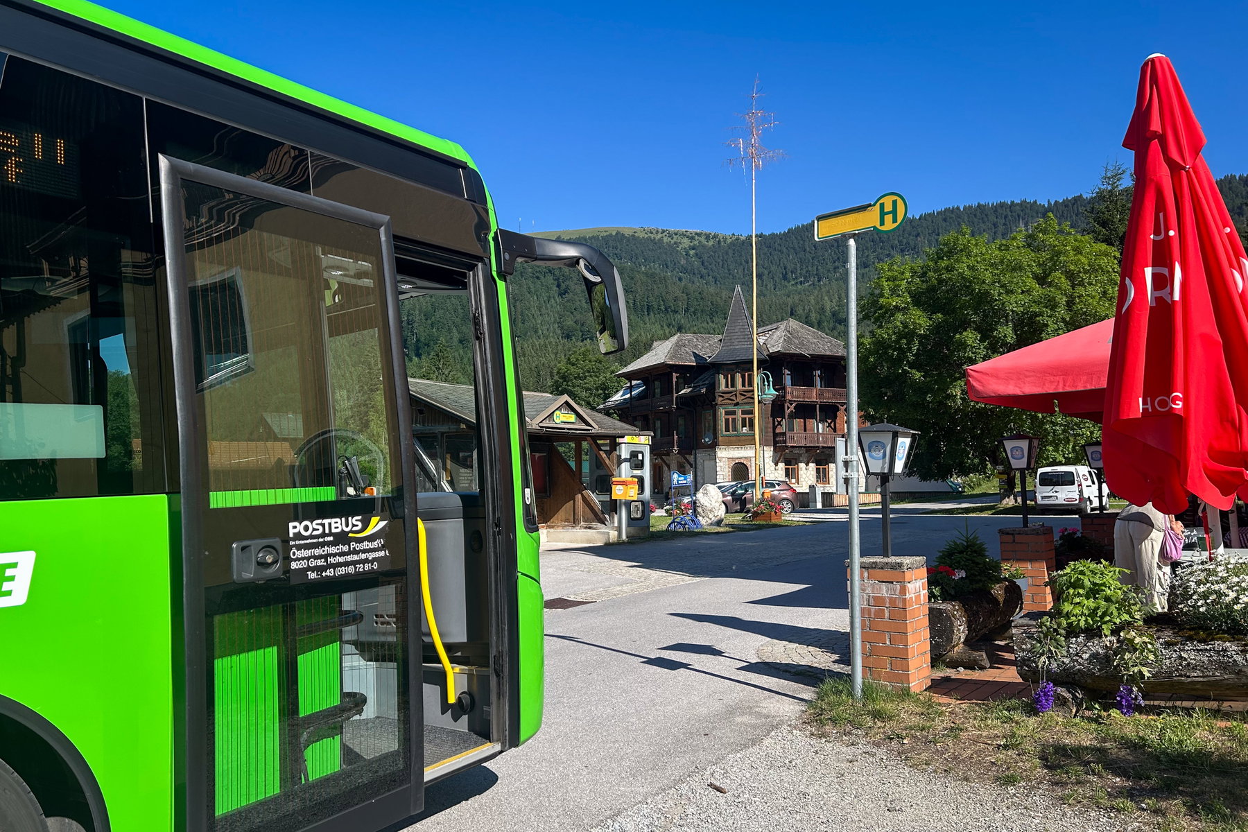 Kurzer Stopp zum Luftschnappen in Frein. Foto Veronika Schöll