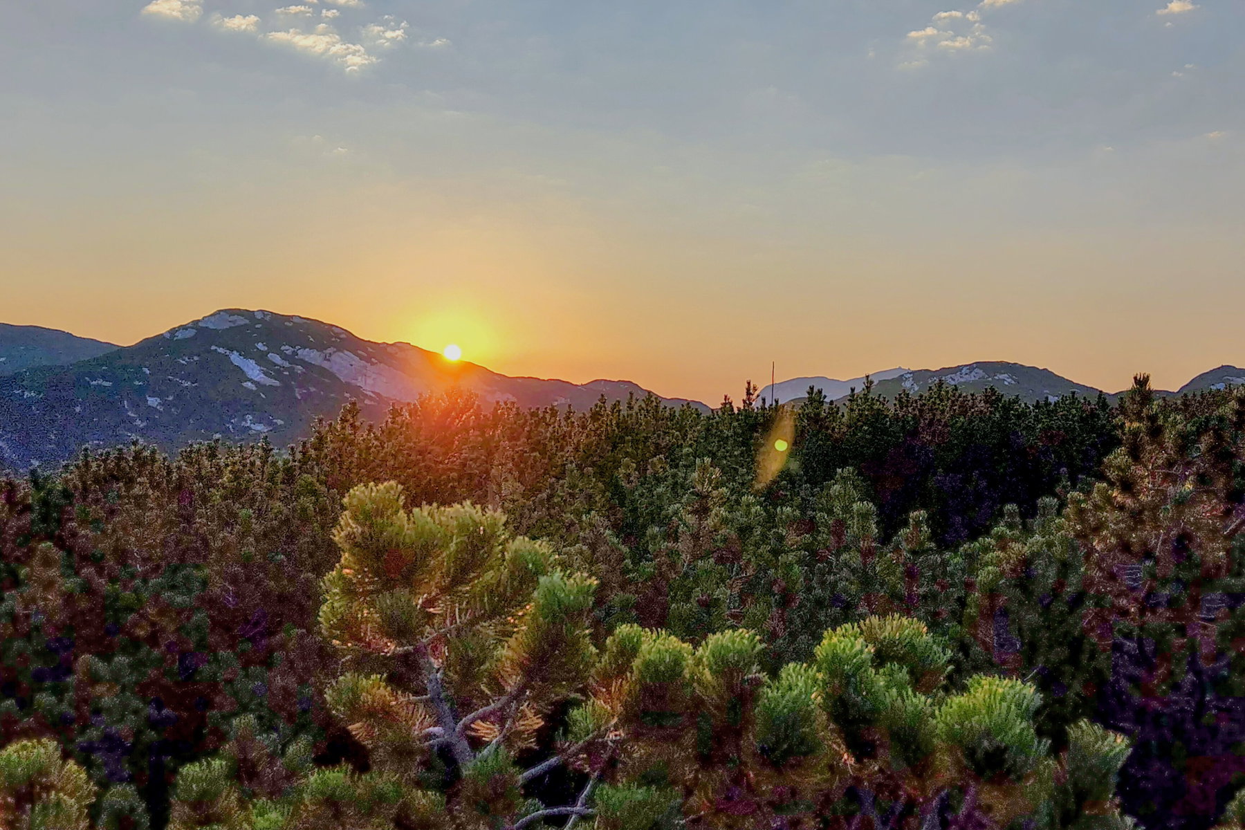 Sonnenaufgang am Wiesberghaus. Foto Silvia Henglmüller