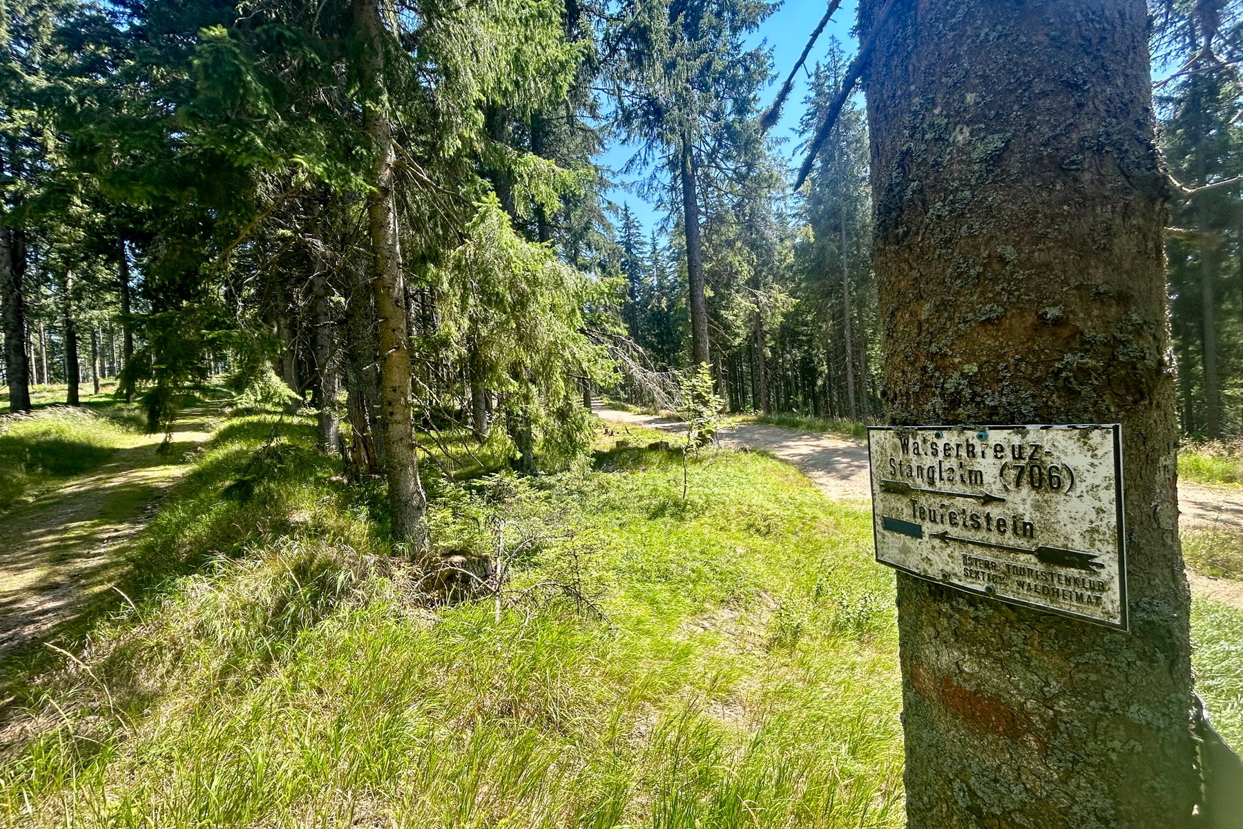 Links ist der richtige Weg. Foto Veronika Schöll