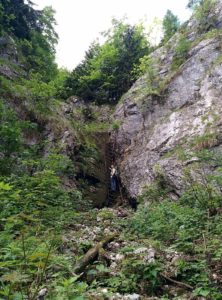 Die Leiter ist das letzte Zeichen der Zivilisation im Großen Wolfstal. © 2015 MH