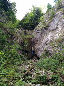 Die Leiter ist das letzte Zeichen der Zivilisation im Großen Wolfstal. © 2015 MH
