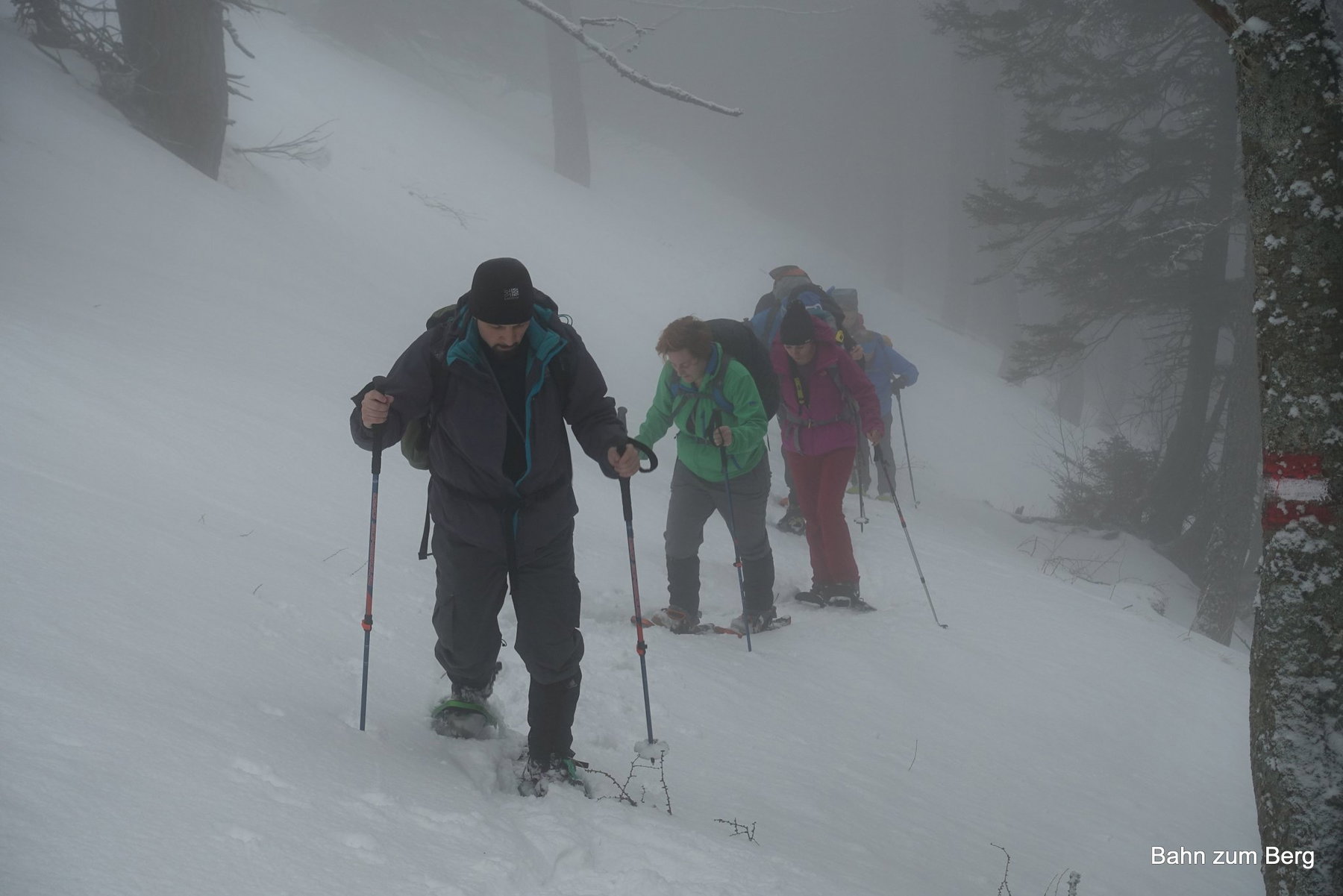 Der Weg ist nicht immer gut erkennbar.