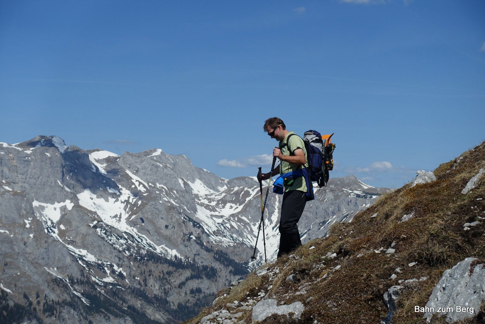 Abstieg am Grat entlang