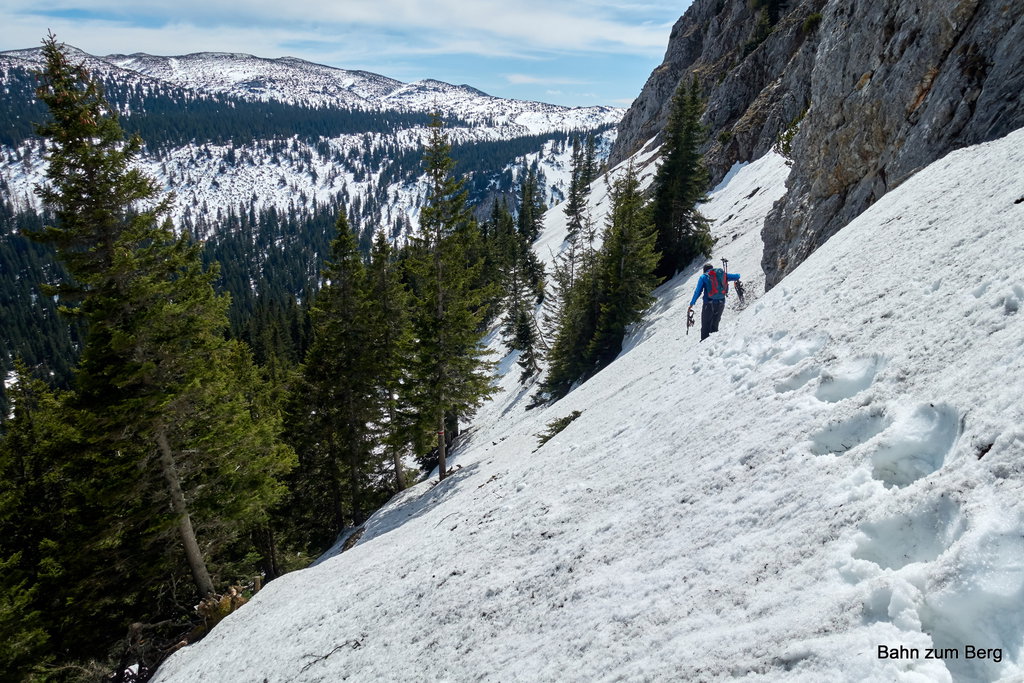 Dieser Abstieg ist der heikelste Teil des Tages