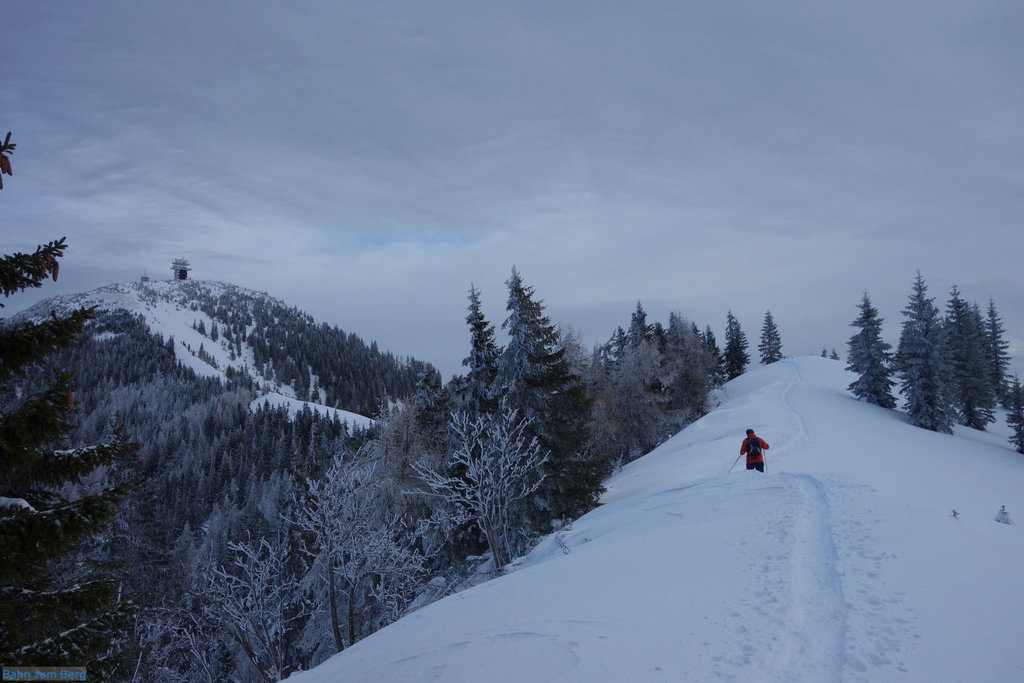 Am Bergrücken entlang zum Gipfel der Gemeindealpe
