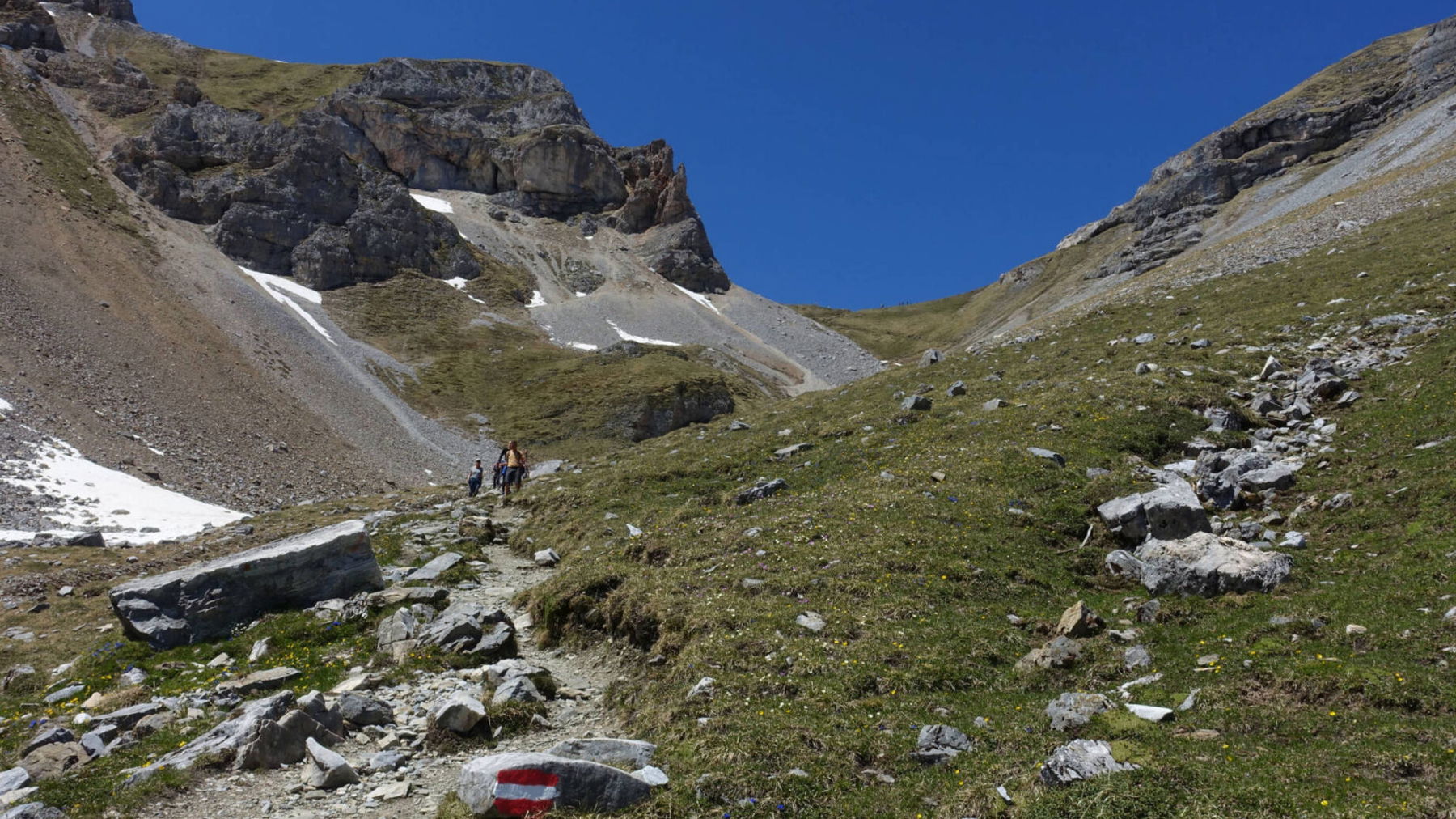 Aufstieg zum Serlesjöchl. Foto: Peter Backé
