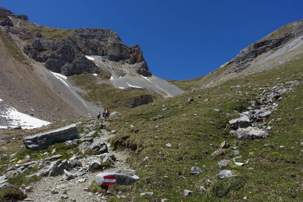 Aufstieg zum Serlesjöchl.  Foto: Peter Backé