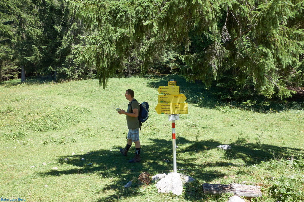 Abzweigung Hochscheibenalm