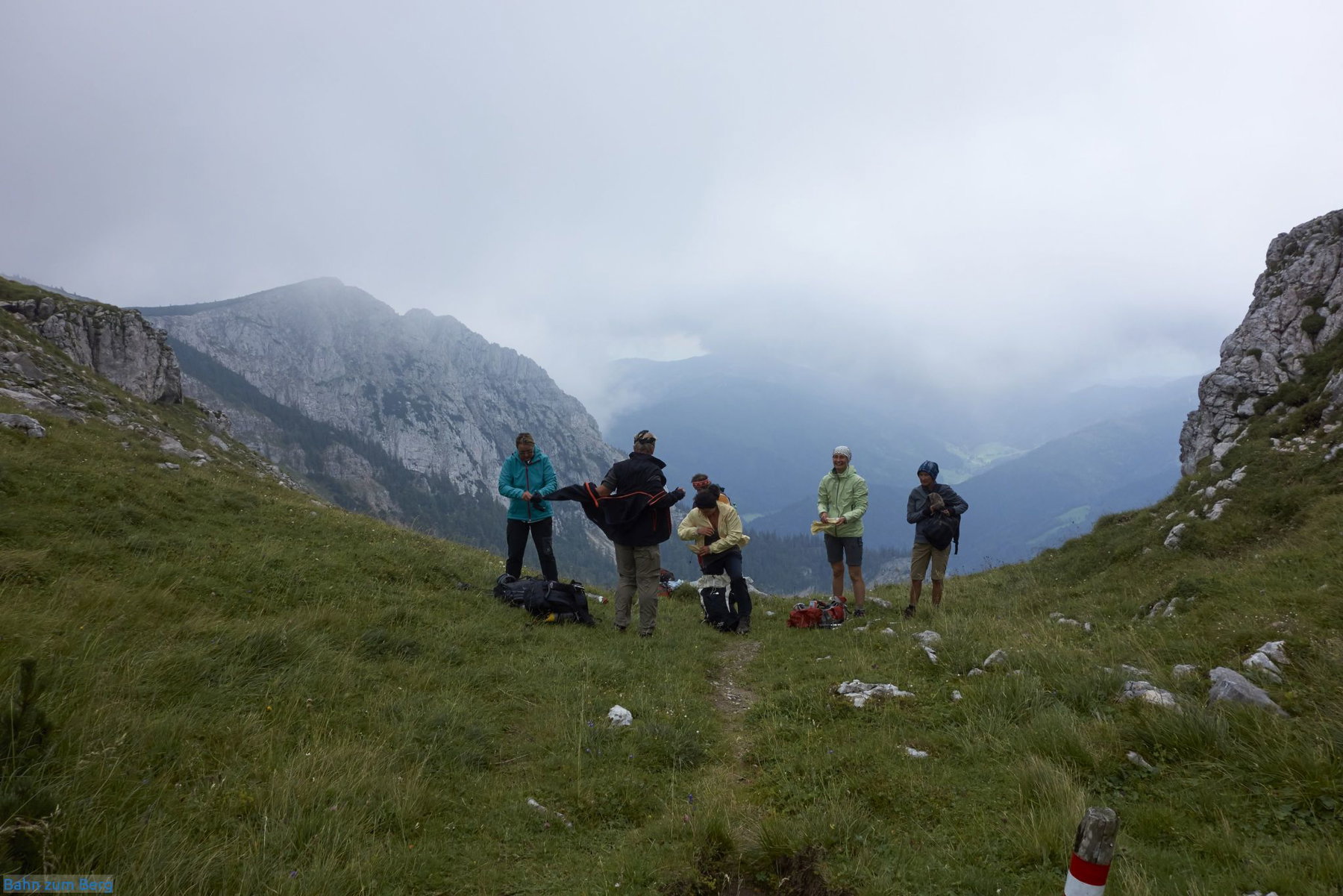 Beim Ausstieg des Karlgrabens auf der Schneealpe