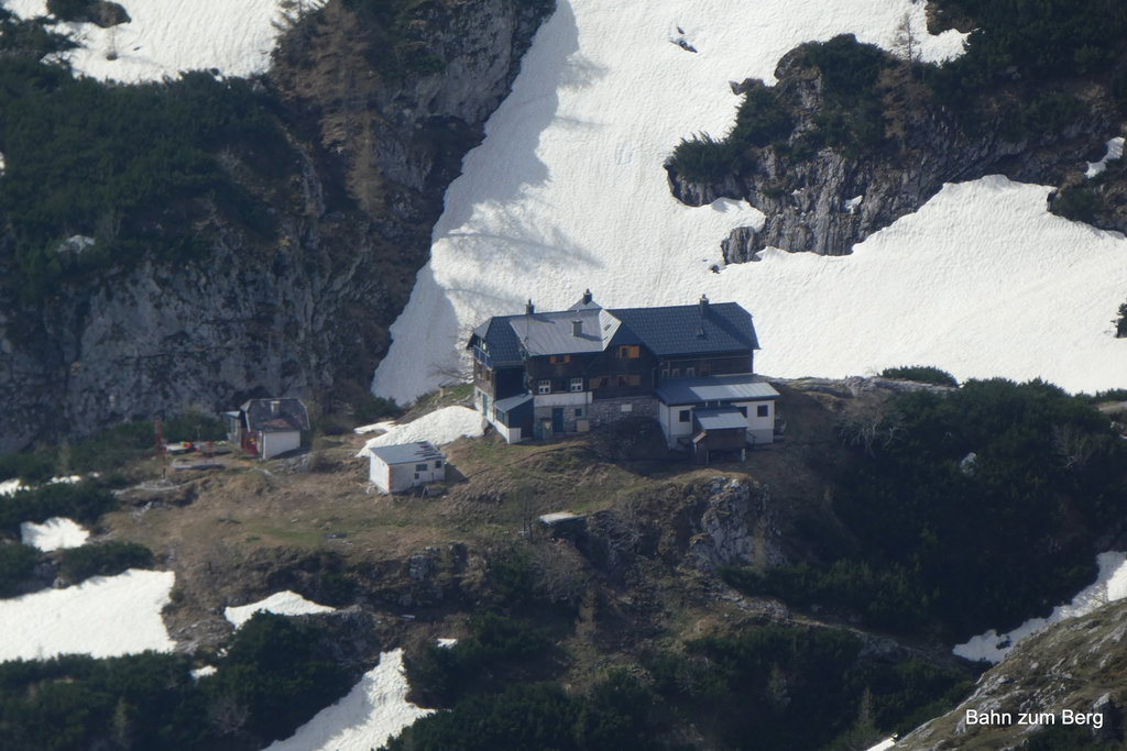 Voisthalerhütte vom Jägermayersteig aus. Foto: Didi T.