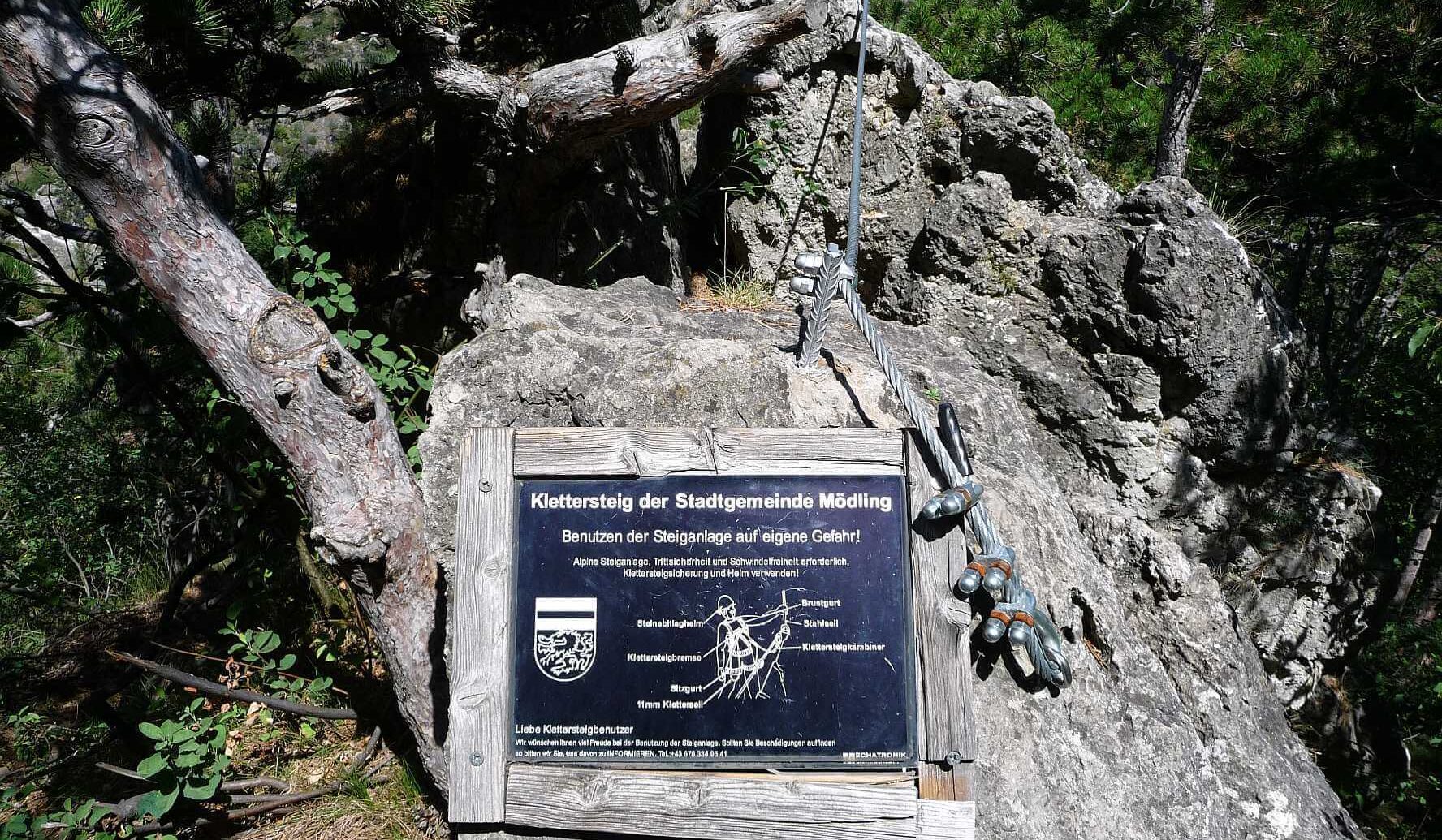 Ausstieg Klettersteig Mödling