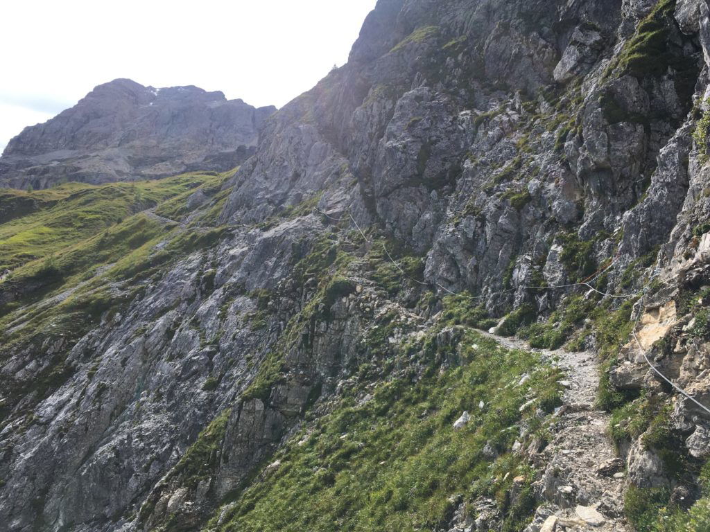 Versicherte Stelle am Weg zur Windischscharte. Foto Veronika Schöll