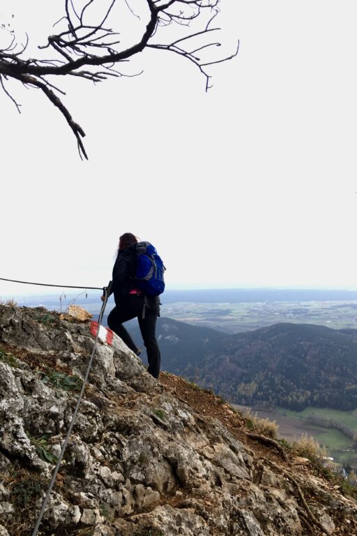 Am Springlessteig, der Sonne entgegen (hoffentlich). Fotos: Krisztina Grünzeis
