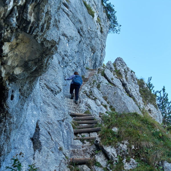 In den Felsstufen des Dopplersteigs. Foto: Martin Heppner