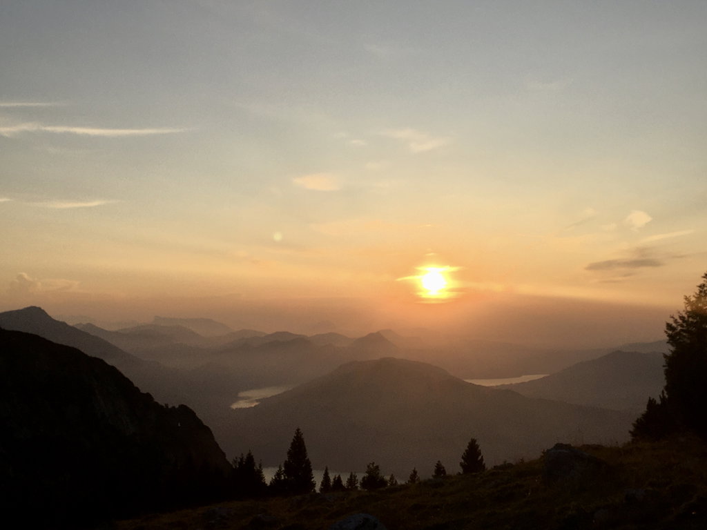 Sonnenuntergang am Hochleckenhaus. Foto: Veronika Schöll