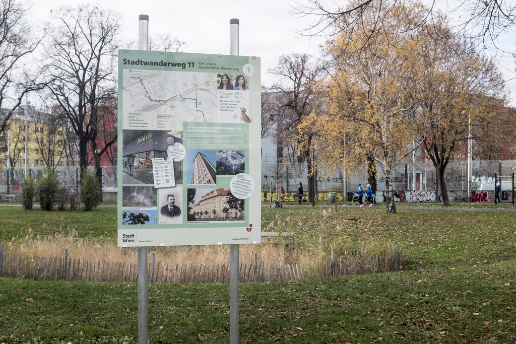 Verlauf des „Urbanen Gemeindebau – Weges“. Foto: Birgit Reiter
