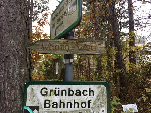 Grünbach Bahnhof über den Weana Weg