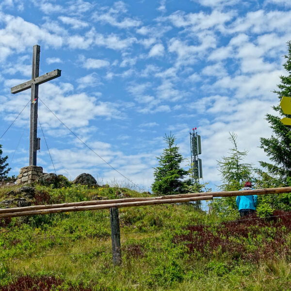 Gipfelkreuz Steinplan-Schutzhaus. Foto: Johann Hahsler