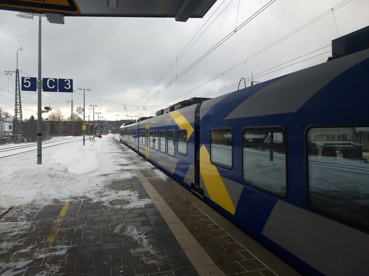 Anfahrt mit BRB und SOB nach Ruhpolding. Foto: Nikolaus Vogl