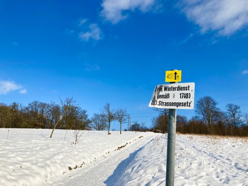 Kein Winterdienst! Foto: Stefan Hochhold