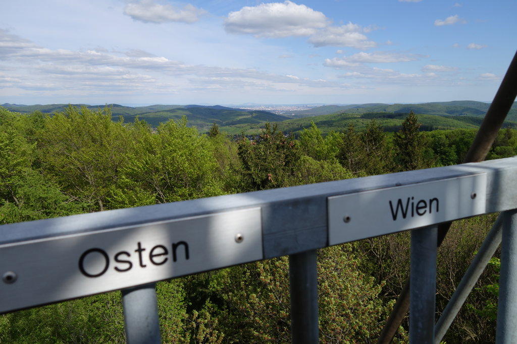 Auf der Troppbergwarte - Blick nach Osten auf Wien. Foto: Alpenverein Edelweiss