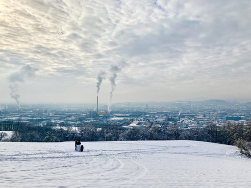 Linz-Blick mit viel Industrie. Foto: Stefan Hochhold