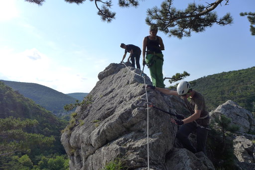 Am Ende des ersten Abschnitts. Foto: Alpenverein Edelweiss