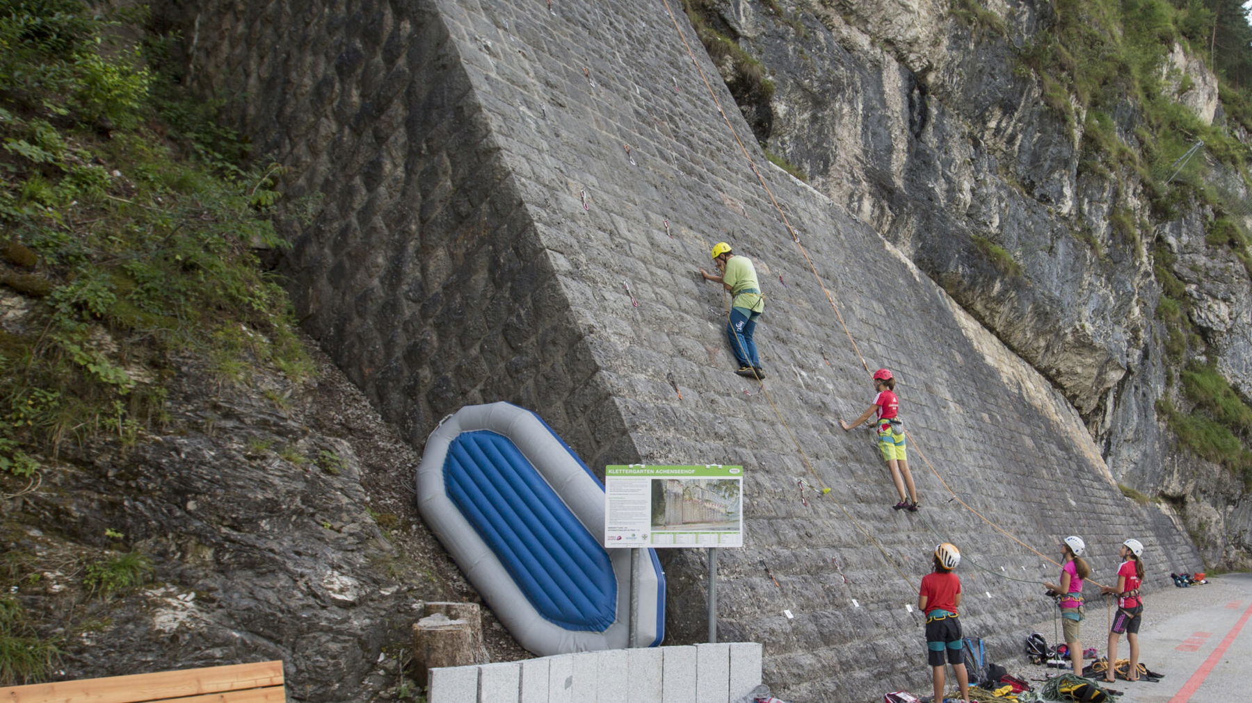 Klettergarten Achenseehof. Foto: Mike Gabl