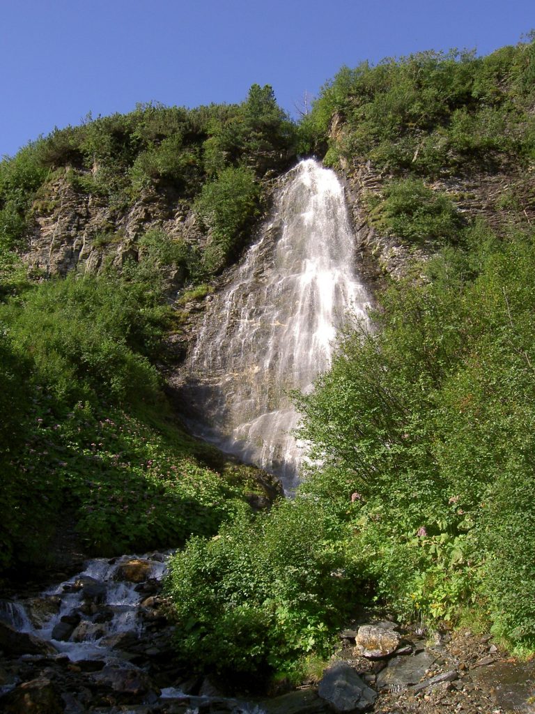 Aufstieg über den Barbarawasserfall. Foto: Regina Hrbek
