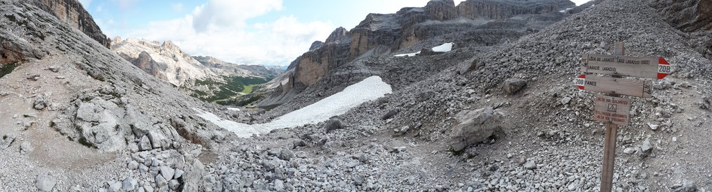 Blick von der Fanesseescharte in Richtung Norden. Foto: Konrad Gwiggner