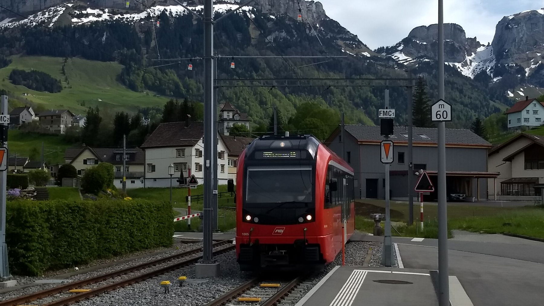Appenzeller Bahn in Weissbad. Foto: Nikolaus Vogl