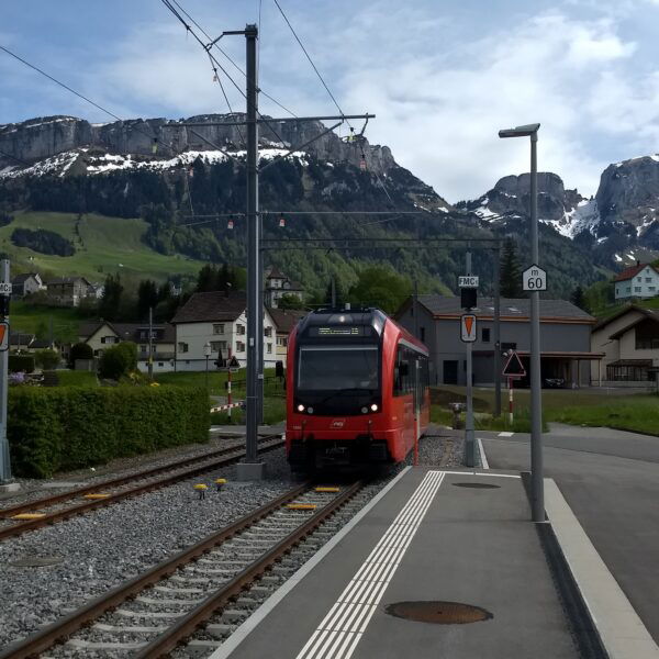Appenzeller Bahn in Weissbad. Foto: Nikolaus Vogl
