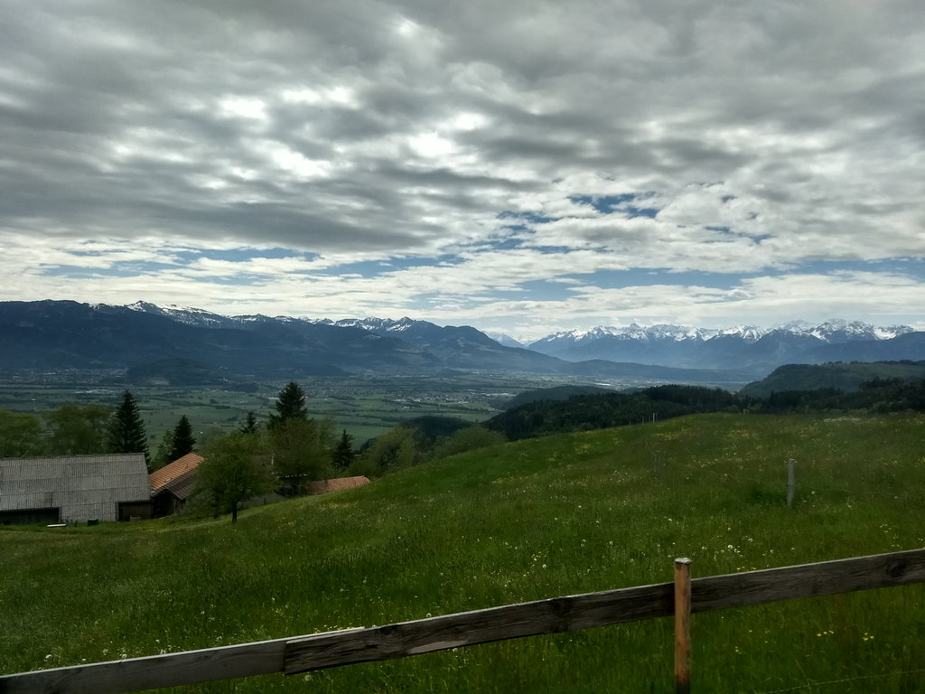 Zahnradabschnitt oberhalb Altstätten Richtung Appenzell. Foto: Nikolaus Vogl
