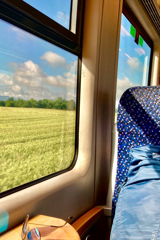 Draußen Grün, drinnen Blau. Foto: Stefan Hochhold